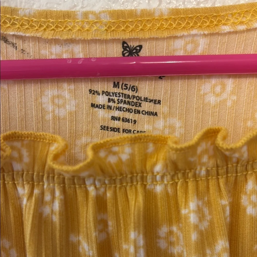 Yellow Floral‎ girls Top